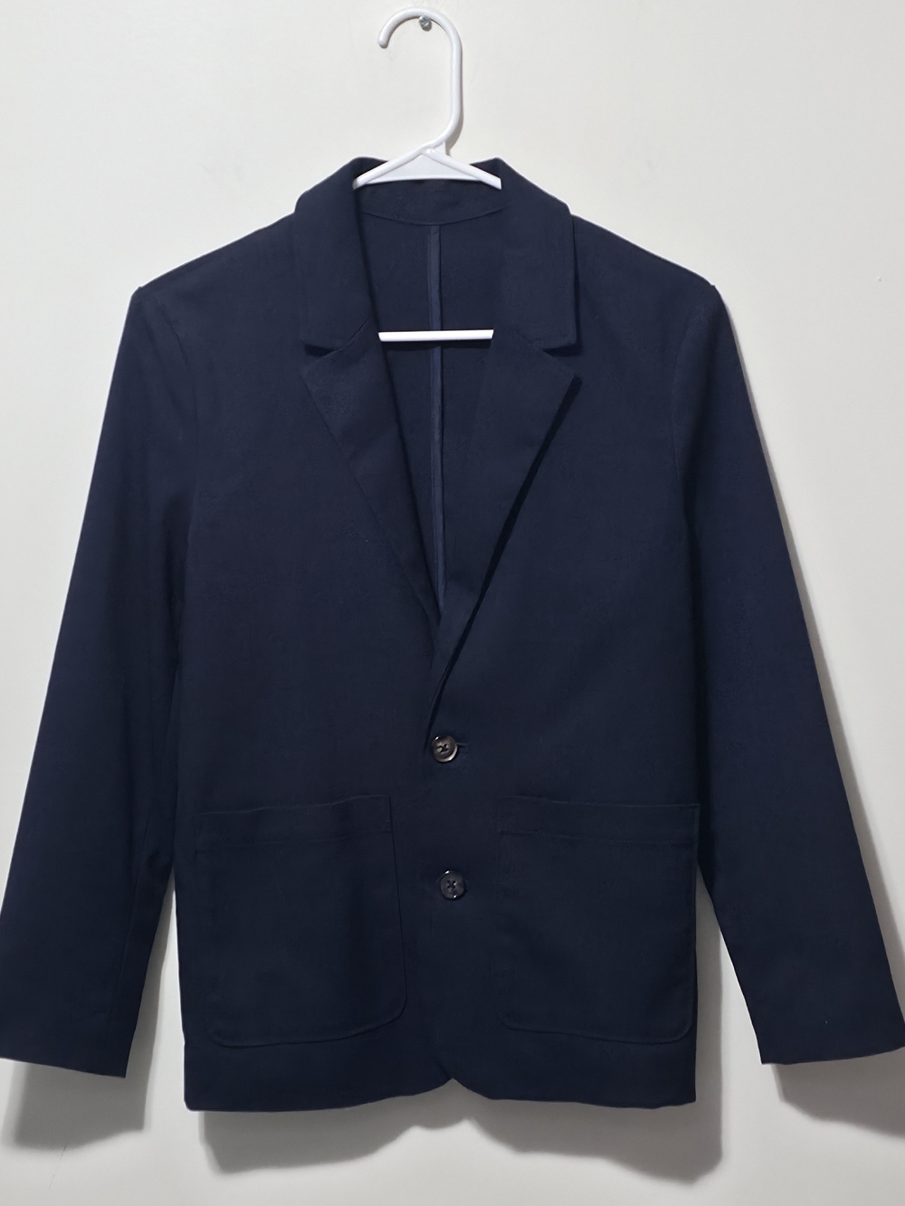 Old Navy Dark Navy Single-Breasted Blazer with Patch Pockets